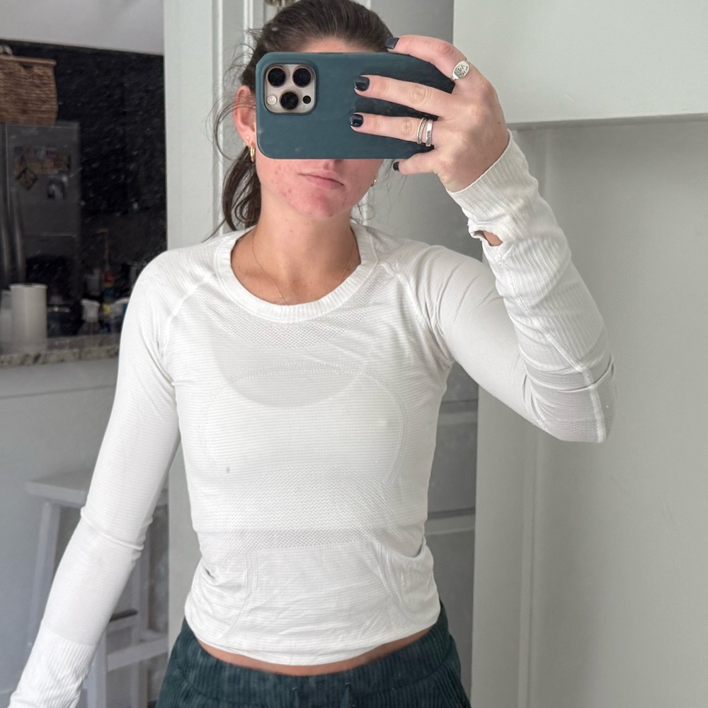Lulu lemon Women's White Long Sleeve Top